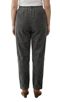 Women's Pull-On Fine Wale Corduroy Pants — Soft Covered Elastic Waist