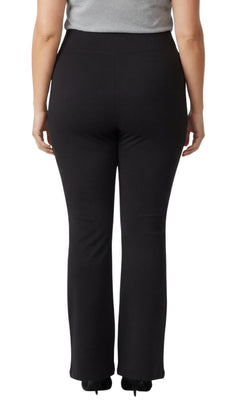 Women's Bootcut Flare Leggings — Pull-On Cotton Stretch with Crossover Waist