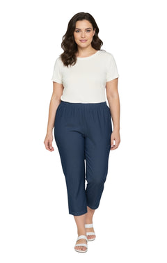 Women's Lightweight Stretch Denim Capri Pants — Comfortable Everyday Fit
