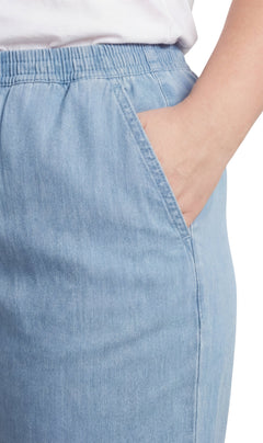 Women's Easy Pull-On Bermuda Shorts in Denim and Twill-Brandy Journey