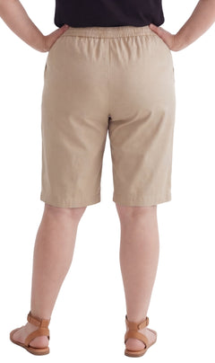 Women's Easy Pull-On Bermuda Shorts in Denim and Twill-Brandy Journey