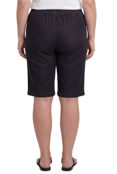 Women's Easy Pull-On Bermuda Shorts in Denim and Twill-Brandy Journey