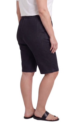 Women's Easy Pull-On Bermuda Shorts in Denim and Twill-Brandy Journey