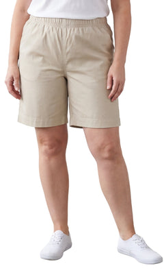 Women's Pull-On Denim and Twill Shorts — Stretch Waist No Zipper