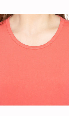Women's Short Sleeve Crew Neck T-Shirt — Relaxed Fit Cotton Blend