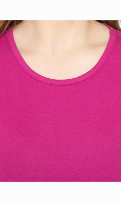 Women's Short Sleeve Crew Neck T-Shirt — Relaxed Fit Cotton Blend