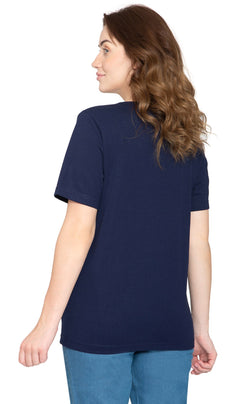 Women's Short Sleeve Crew Neck T-Shirt — Relaxed Fit Cotton Blend
