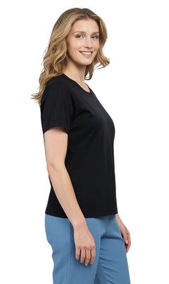 Women's Short Sleeve Crew Neck T-Shirt — Relaxed Fit Cotton Blend