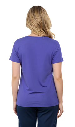 Women's Short Sleeve V-Neck T-Shirt — Wrinkle Resistant Cotton Blend
