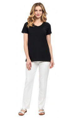 Women's Short Sleeve V-Neck T-Shirt — Wrinkle Resistant Cotton Blend