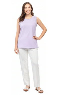 Women's Classic Relaxed Fit Sleeveless Tank Top — Lightweight Cotton Blend