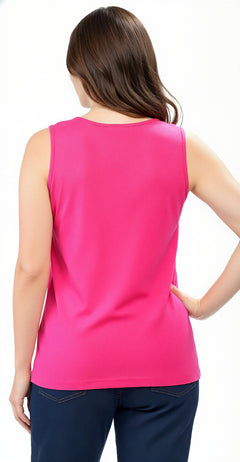 Women's Classic Relaxed Fit Sleeveless Tank Top — Lightweight Cotton Blend