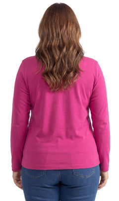 Women's Long Sleeve Relaxed Fit Turtleneck Top-Brandy Journey