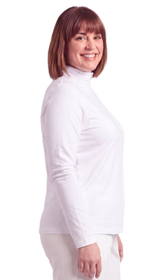 Women's Long Sleeve Relaxed Fit Turtleneck Top-Brandy Journey
