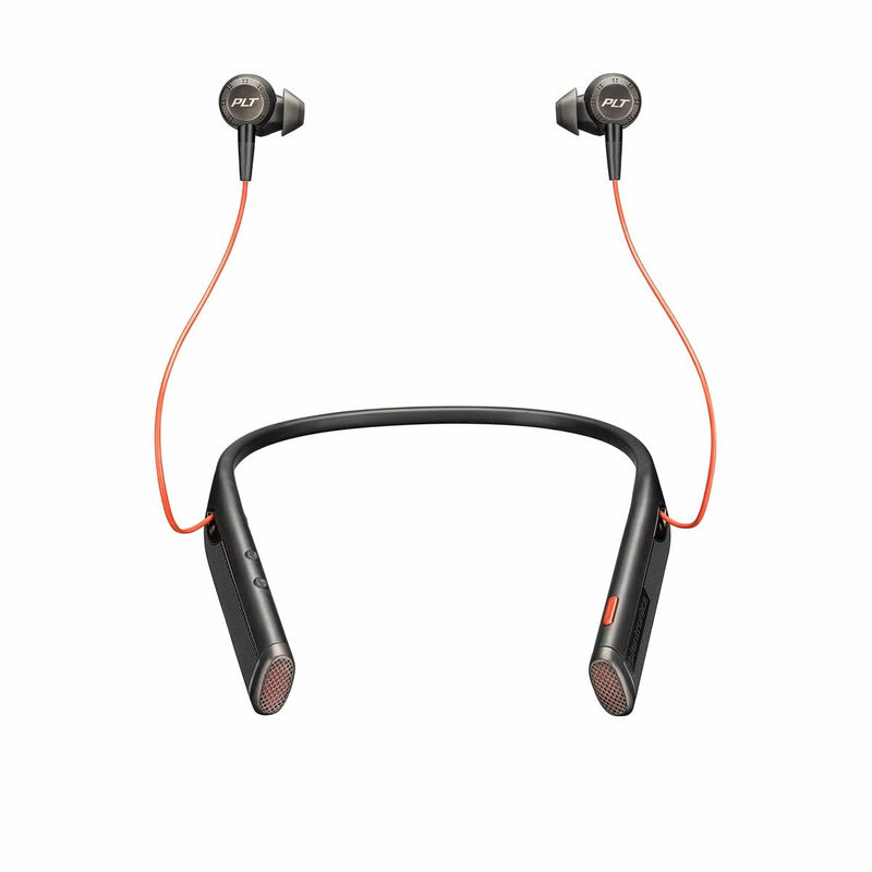 Poly Voyager 6200 UC - Bluetooth Dual-Ear (Stereo)Earbuds Neckband Headset - USB-A Compatible to connect to your PC Mac - Works with Teams Zoom & more - Active Noise Canceling Black (208748-01)