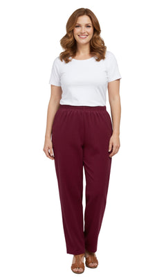 Women's Pull-On Fine Wale Corduroy Pants — Soft Covered Elastic Waist
