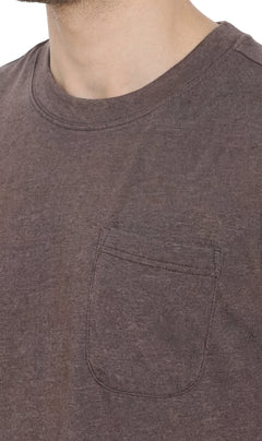 Men's Heavyweight Short Sleeve Crew Neck T-Shirt with Chest Pocket