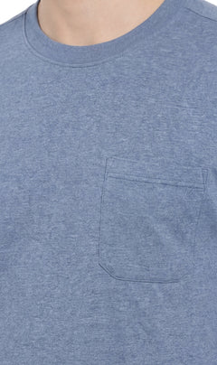 Men's Heavyweight Short Sleeve Crew Neck T-Shirt with Chest Pocket