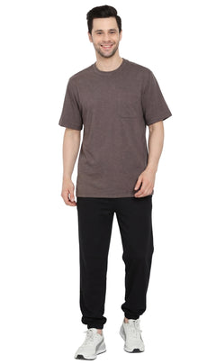 Men's Heavyweight Short Sleeve Crew Neck T-Shirt with Chest Pocket