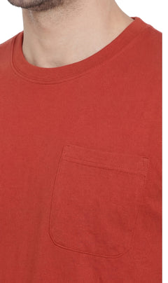 Men's Heavyweight Short Sleeve Crew Neck T-Shirt with Chest Pocket
