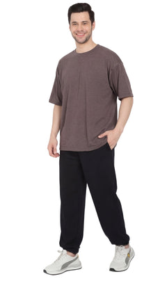 Men's Heavyweight Short Sleeve Crew Neck T-Shirt — Relaxed Fit Solid Color