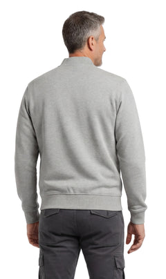 Men's Zip-Up Baseball Fleece Jacket — Lightweight Cotton Blend