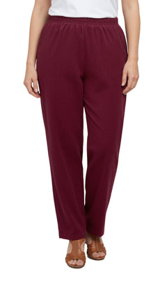 Women's Pull-On Fine Wale Corduroy Pants — Soft Covered Elastic Waist