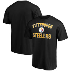 NFL Boys Kids 4-20 Official City Wide Arch Logo Team T-Shirt (US Numeric 8 Regular Pittsburgh Steelers - Black)