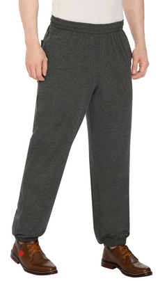 Men's Pull-On Elastic Waist Knit Pants — Relaxed Fit Lounge Pants