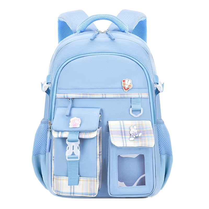 HANXIUCAO Backpacks for Girls Large Bookbags for Teens Girls Backpack for School Laptop Compartment Primary School (Blue)