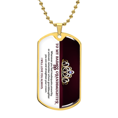 My Badass Granddaughter - Dog Tag Necklace