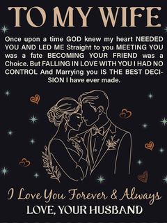 To My Wife - Heirloom Blanket