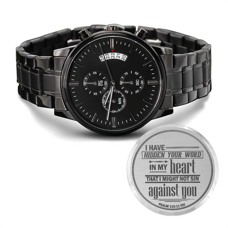 J'ai caché ta parole (Psaume 119:11) – Montre pour Homme