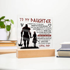 To My Daughter Skies  Acrylic Square