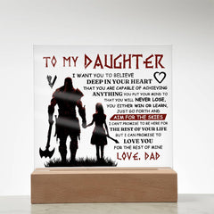 To My Daughter Skies  Acrylic Square