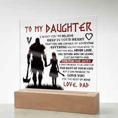 To My Daughter Skies  Acrylic Square