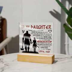 To My Daughter Skies  Acrylic Square