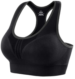 High-Impact Padded Sports Bras — Racerback Workout Set