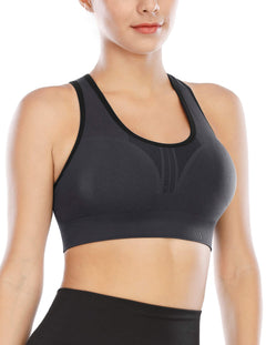 High-Impact Padded Sports Bras — Racerback Workout Set