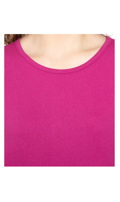 Women's 3/4 Sleeve Crew Neck Top — Comfortable Jersey Knit