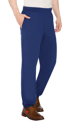 Men's Pull-On Elastic Waist Knit Pants — Relaxed Fit Lounge Pants