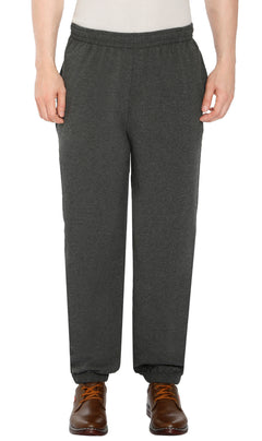 Men's Pull-On Elastic Waist Knit Pants — Relaxed Fit Lounge Pants