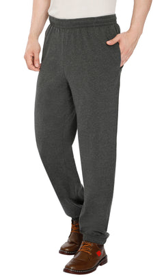 Men's Pull-On Elastic Waist Knit Pants — Relaxed Fit Lounge Pants