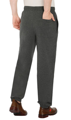 Men's Pull-On Elastic Waist Knit Pants — Relaxed Fit Lounge Pants