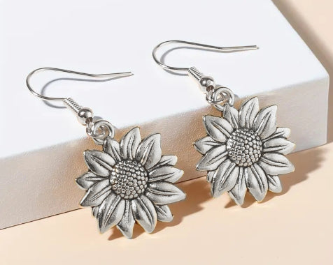 Trendy Sunflower Drop Earrings for Women - Elegant Style