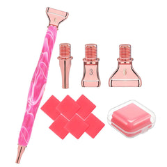 Diamond Art Pens Tools Diamond Painting Accessories Kits with Screw Metal Tip Roller Diamond Painting Pen Drill Bead Dot Pens for Art Craft Nail (Purple Pen Color 6)