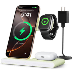 RYND 2026 Travel Portable Wireless Fast Charger for Apple & Android Charging Station,3 in 1 Charging for iPhone17 16 15 14 13 12,Apple Watch Series & Air pods 4 3 2 Pro,Samsung Galaxy