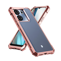 Ailiber for BLU View 5 Case, BLU View5 B160V Clear Phone Case, Transparent [Anti Yellowing], with [Screen Protector], Dual Layer Shockproof Bumper, Silicone Cell Phone Case-Gold