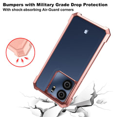 Ailiber for BLU View 5 Case, BLU View5 B160V Clear Phone Case, Transparent [Anti Yellowing], with [Screen Protector], Dual Layer Shockproof Bumper, Silicone Cell Phone Case-Gold