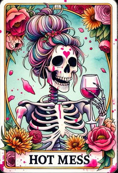 GQYCZZ Gothic Diamond Art Kits for Adults-THE Bitch Tarot Diamond Painting Kits for Adults Beginners, 5D DIY Full Drill Round Rhinestone Gem Art Crafts Paintings for Home Wall Decor 12"x16"